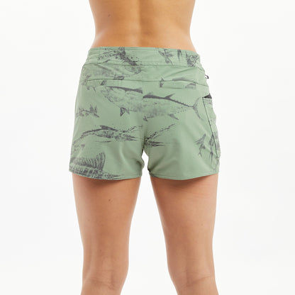 Pelagic Trending | Ws Shorts - Ws Traverse Gyotaku