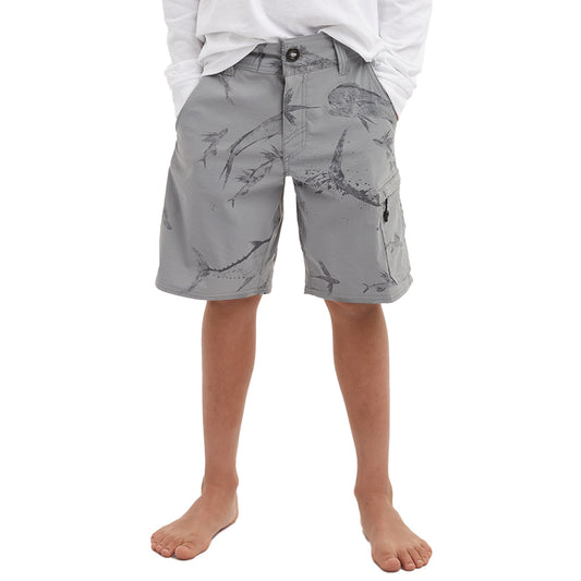 Pelagic Quality | Youth Hybrid Shorts - Youth Traverse Gyotaku